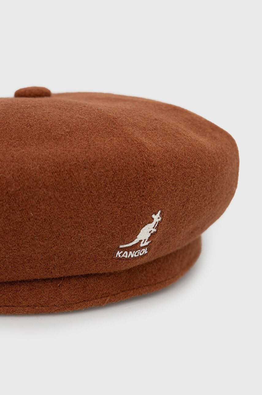 Kangol Vlněná čepice hnědá barva - Pepit.cz