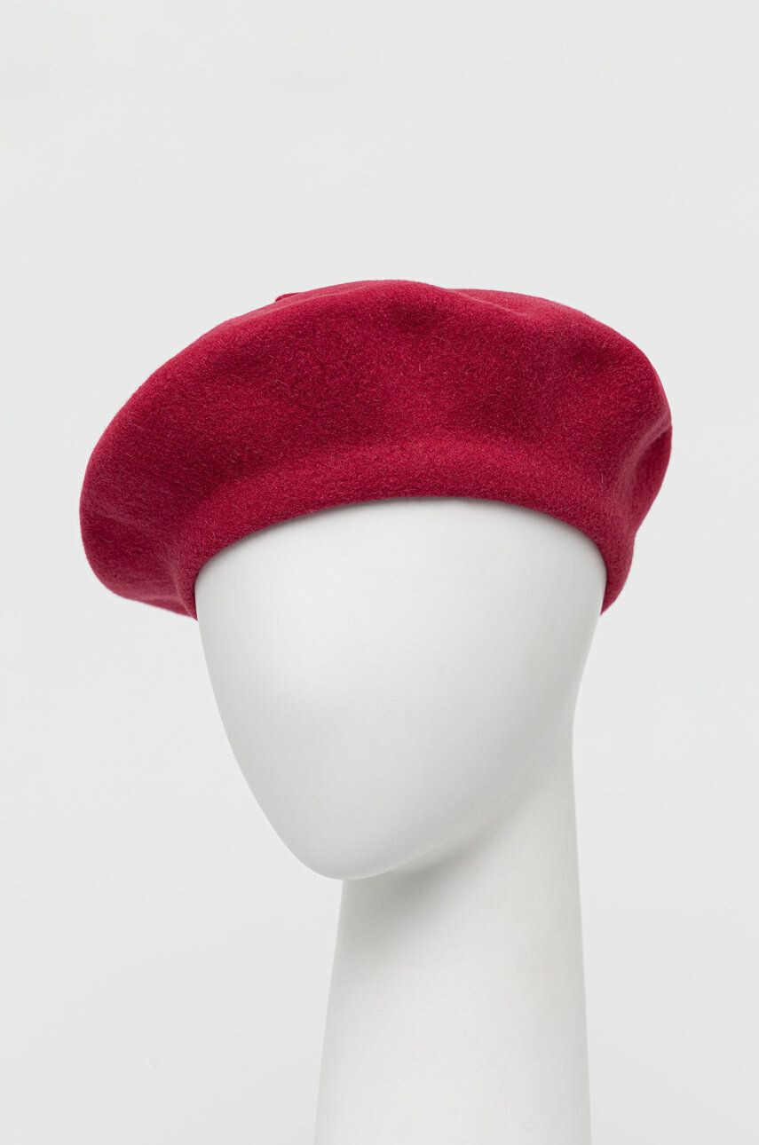 Kangol Vlněný baret růžová barva vlněný - Pepit.cz