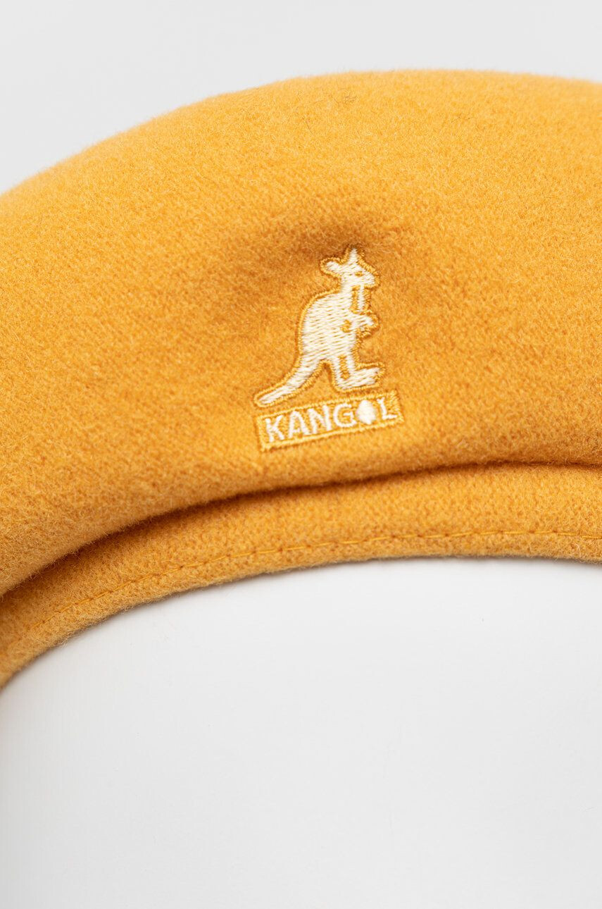 Kangol Vlněný baret žlutá barva vlněný - Pepit.cz