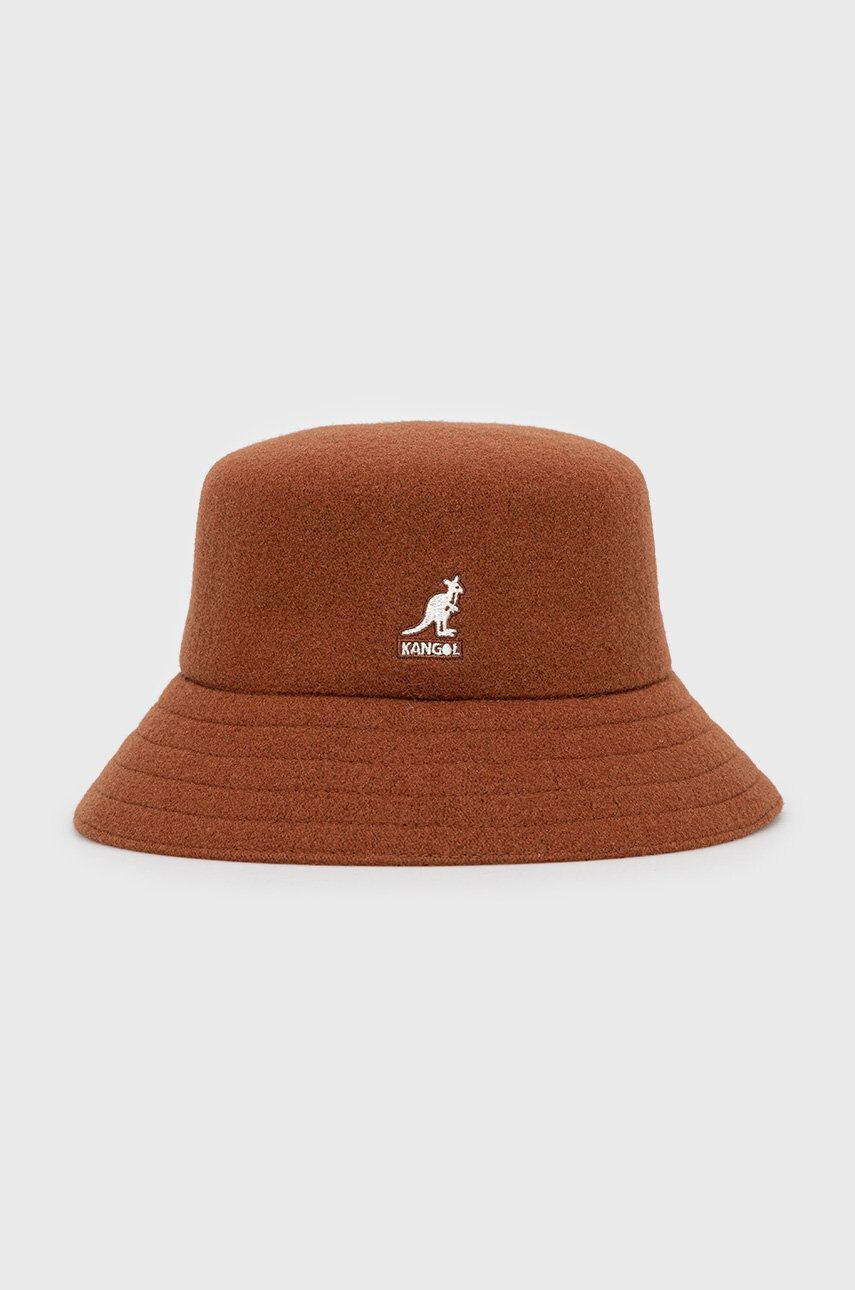 Kangol Vlněný klobouk hnědá barva vlněný - Pepit.cz