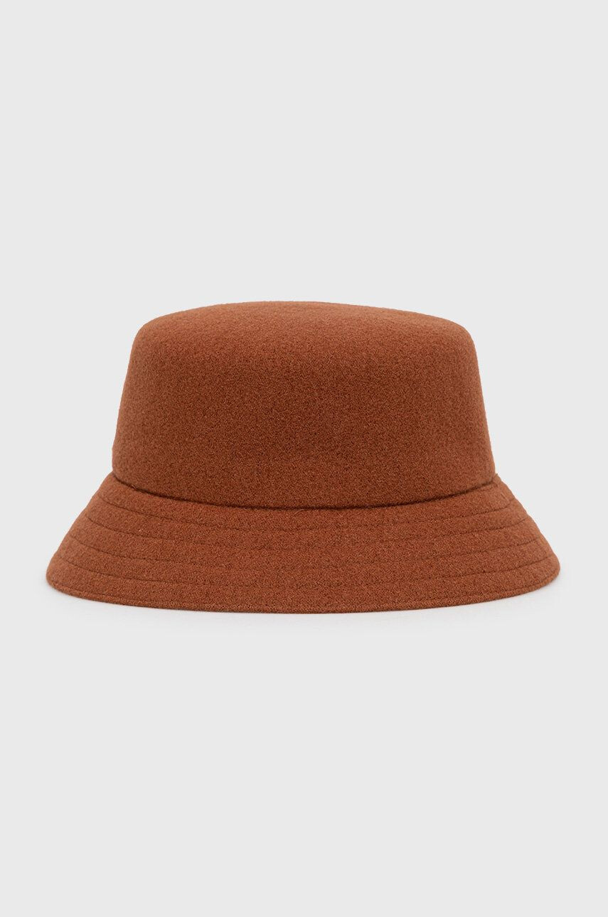 Kangol Vlněný klobouk hnědá barva vlněný - Pepit.cz