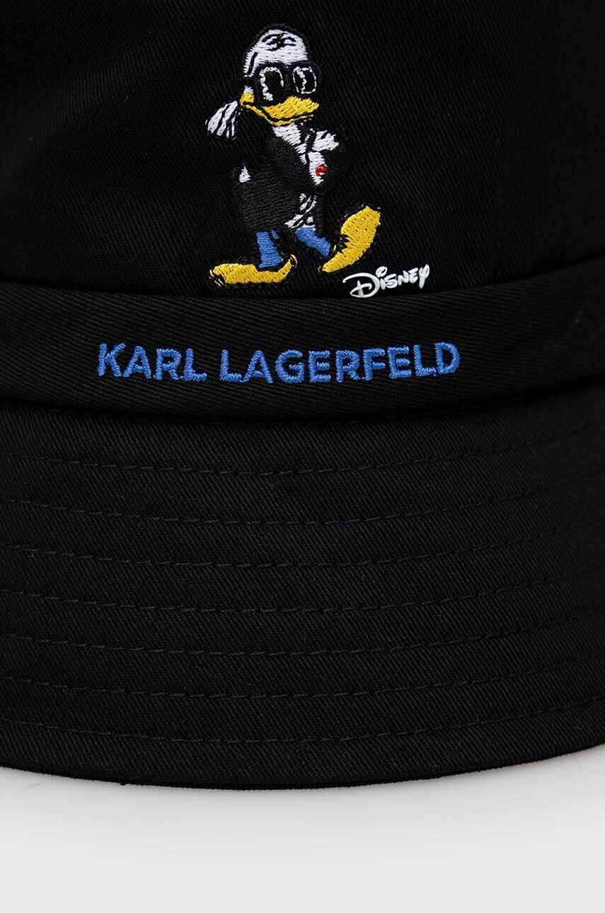 Karl Lagerfeld Bavlněná čepice x Disney černá barva - Pepit.cz