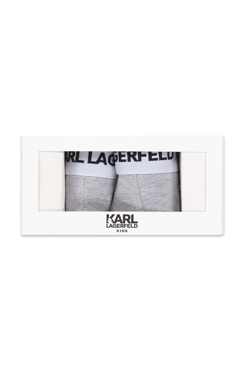 Karl Lagerfeld Dětské boxerky 2-pack šedá barva - Pepit.cz