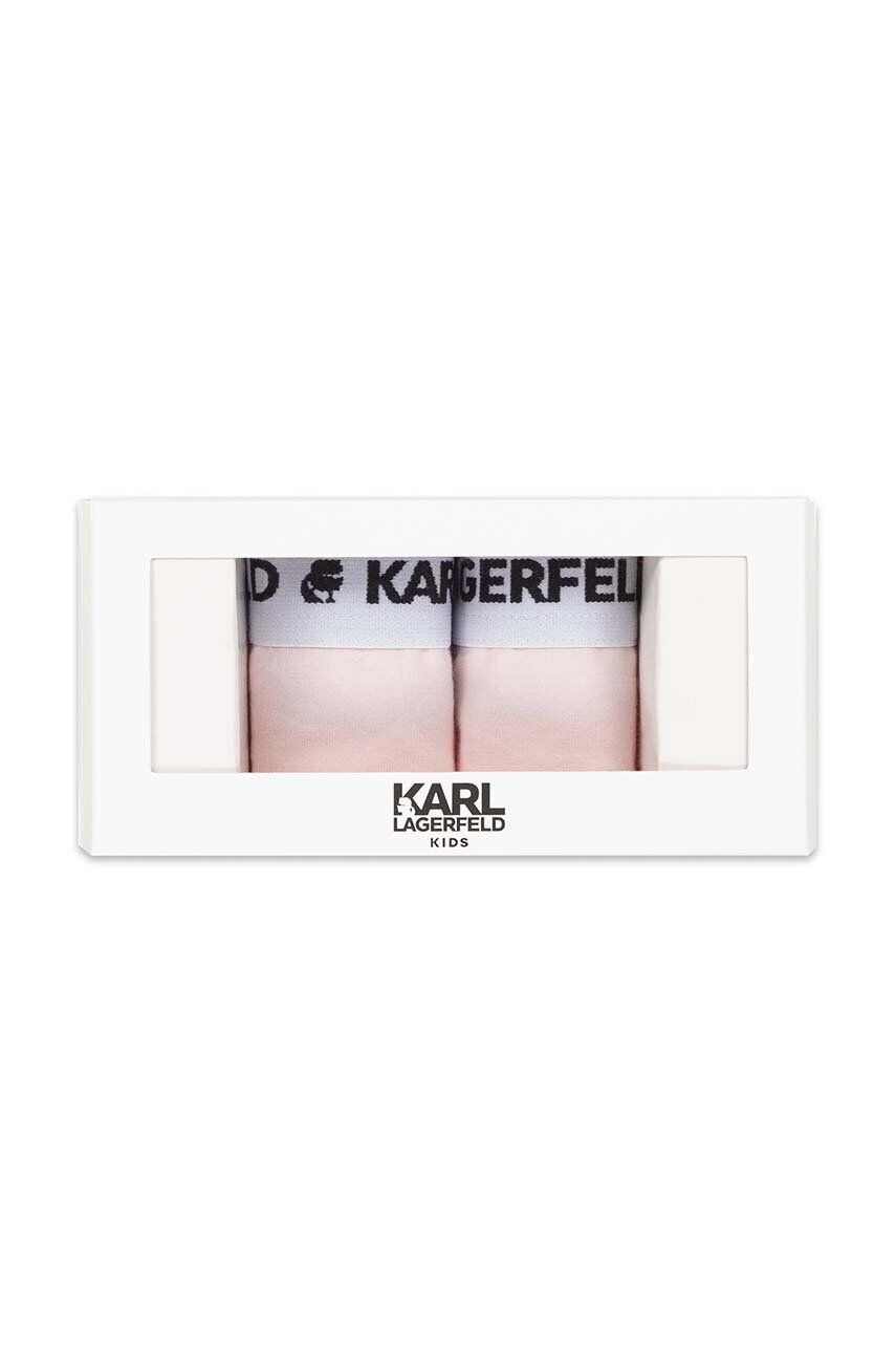 Karl Lagerfeld Dětské kalhotky 2-pack růžová barva - Pepit.cz