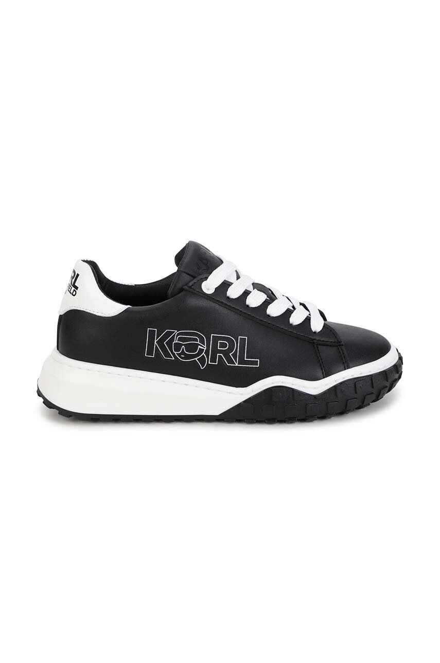 Karl Lagerfeld Dětské sneakers boty černá barva - Pepit.cz