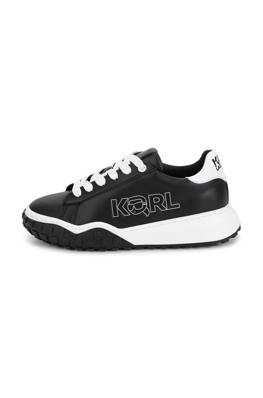 Karl Lagerfeld Dětské sneakers boty černá barva - Pepit.cz