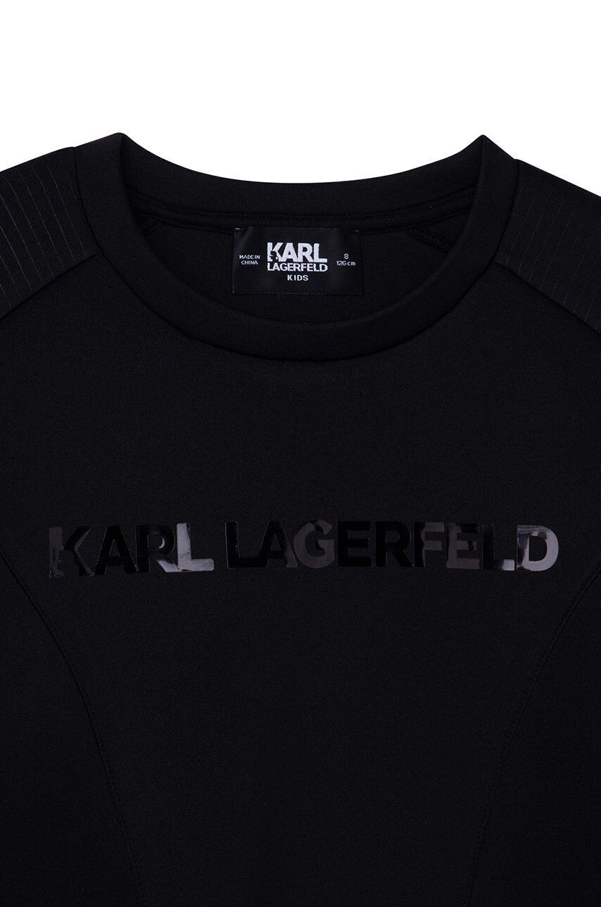 Karl Lagerfeld Dívčí šaty černá barva mini - Pepit.cz