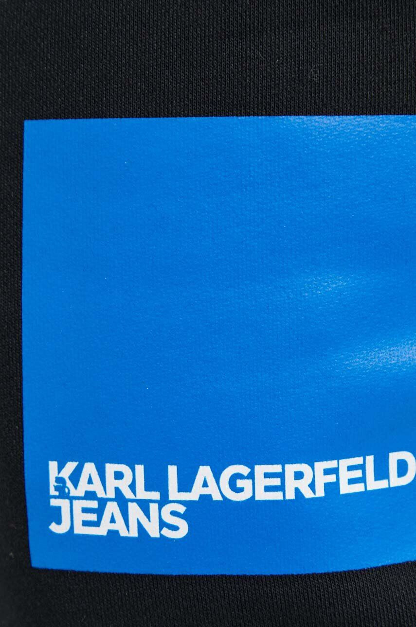 Karl Lagerfeld Jeans Tepláky černá barva s potiskem - Pepit.cz