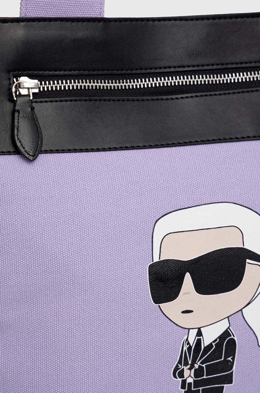 Karl Lagerfeld Kabelka fialová barva - Pepit.cz