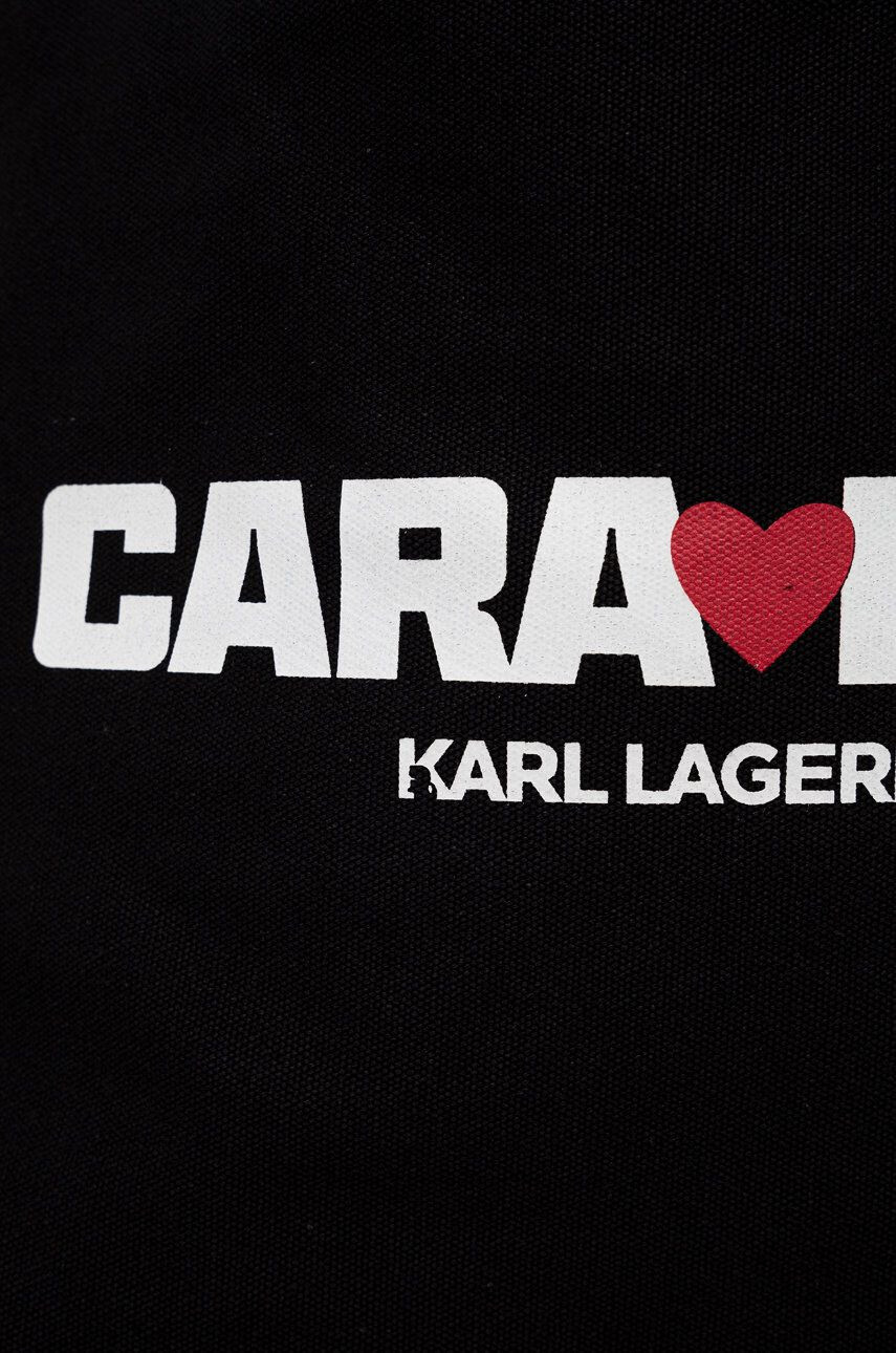 Karl Lagerfeld Kabelka X Cara Delevingne černá barva - Pepit.cz