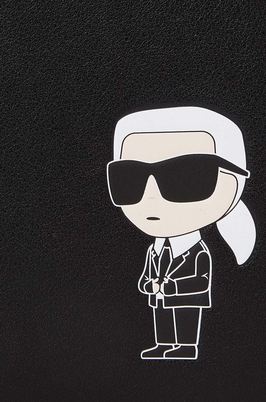 Karl Lagerfeld Kožené pouzdro na karty černá barva - Pepit.cz