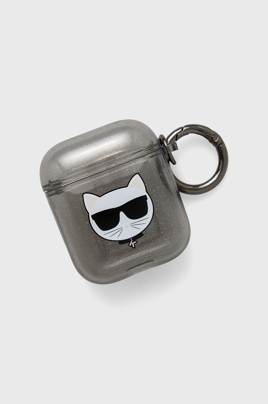 Karl Lagerfeld Kryt na Airpods černá barva - Pepit.cz