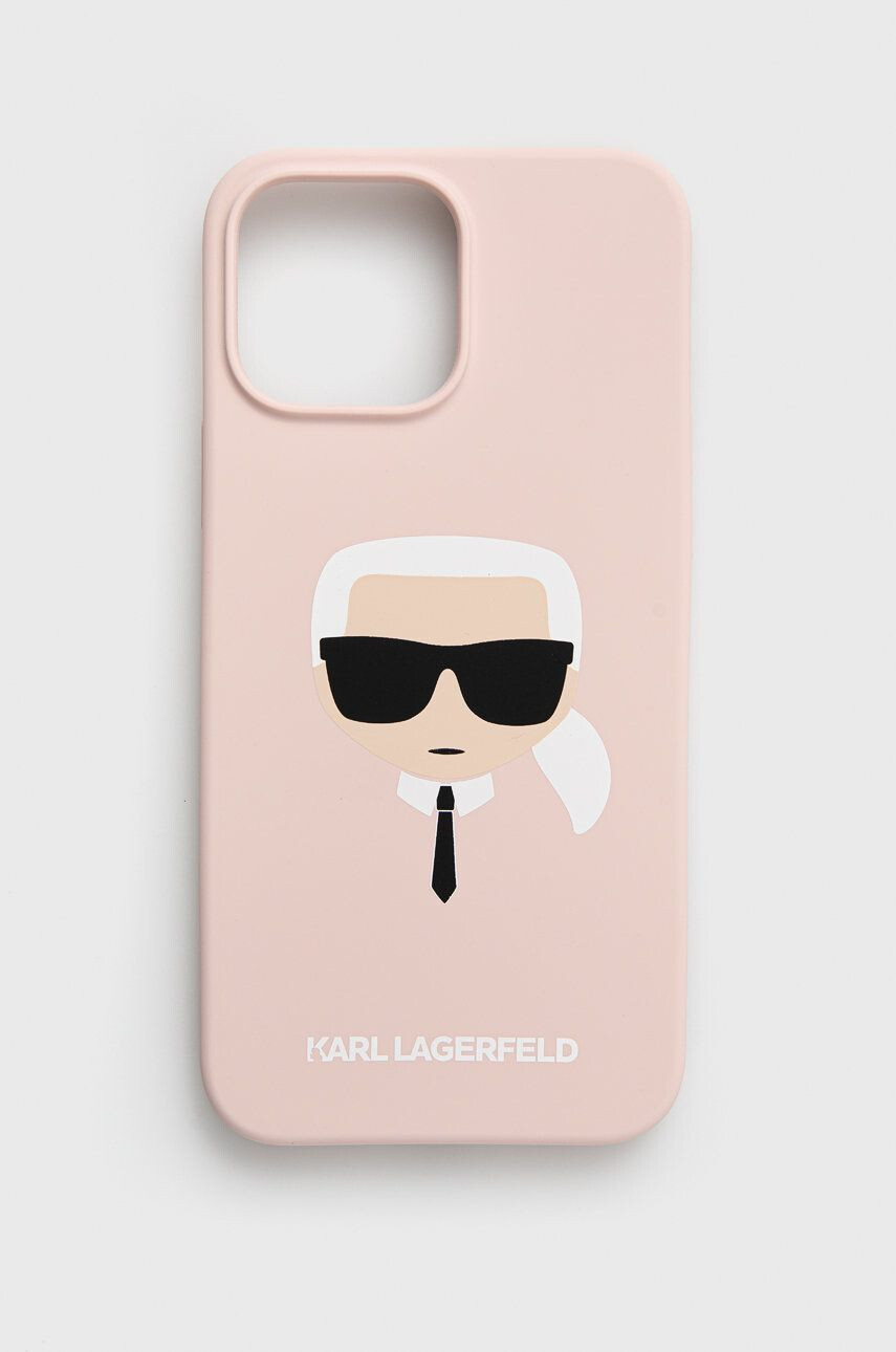 Karl Lagerfeld Obal na telefon růžová barva iPhone 13 Pro Max - Pepit.cz