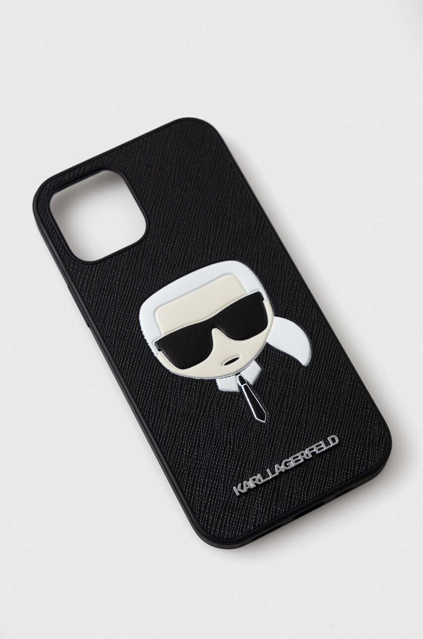 Karl Lagerfeld Obal na telefon iPhone 12/12 Pro 61" černá barva - Pepit.cz