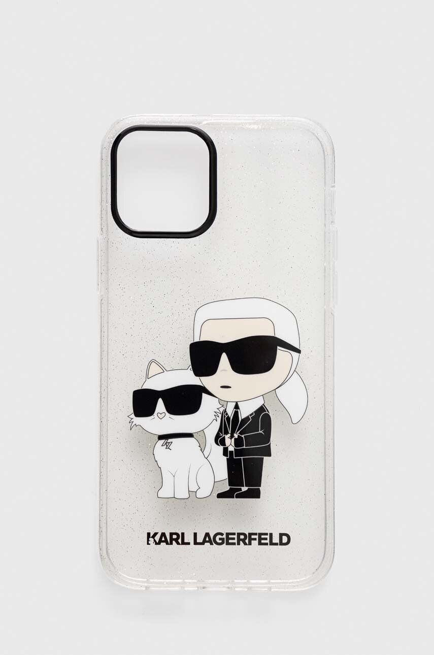 Karl Lagerfeld Obal na telefon iPhone 12/12 Pro 61" pruhledná barva - Pepit.cz