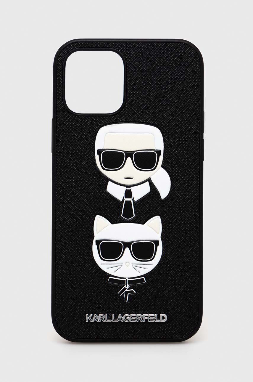 Karl Lagerfeld Obal na telefon iPhone 12/12 Pro 61" černá barva - Pepit.cz