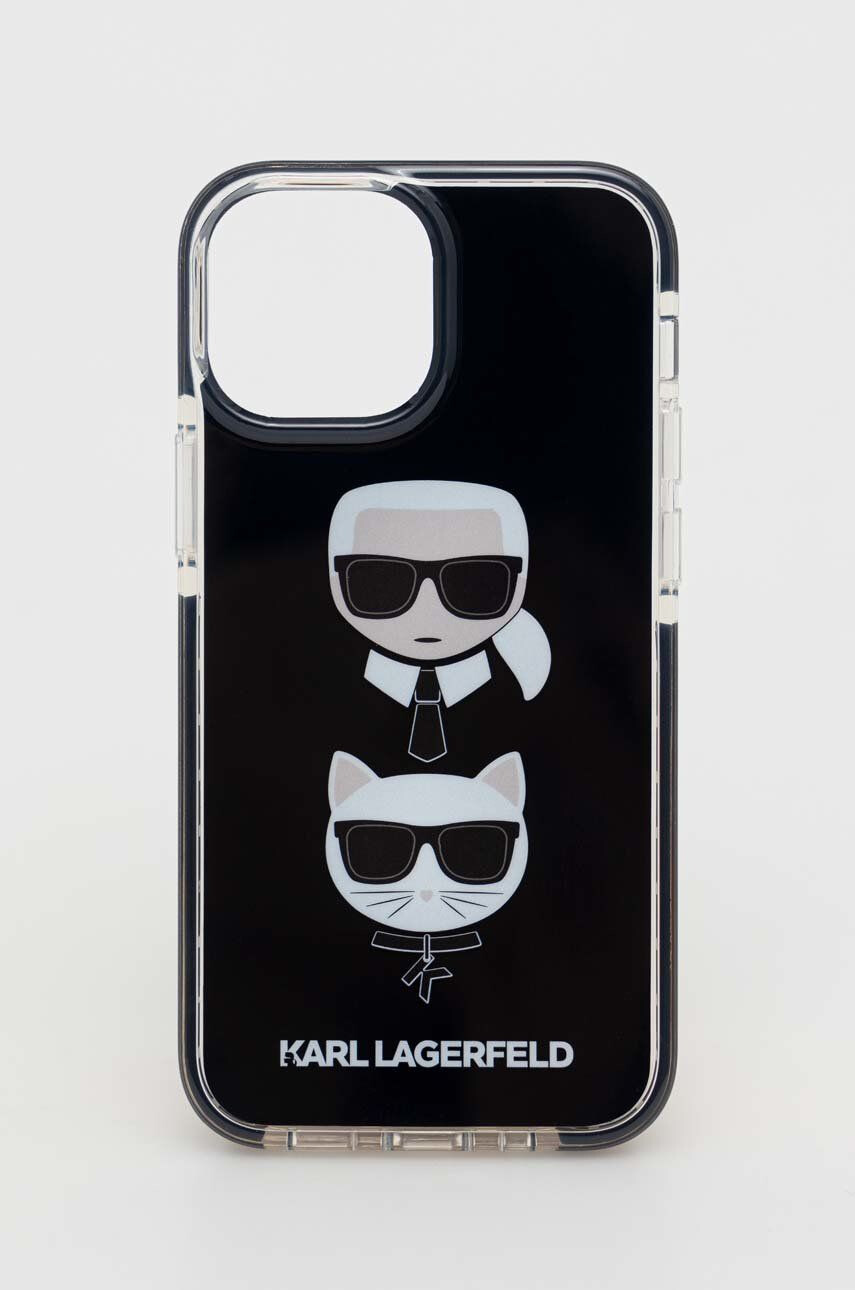 Karl Lagerfeld Obal na telefon Iphone 13 Mini 54" černá barva - Pepit.cz