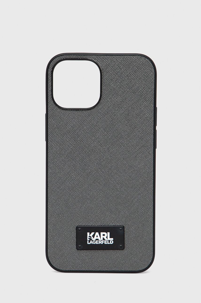 Karl Lagerfeld Obal na telefon Iphone 13 Mini 54'' stříbrná barva - Pepit.cz