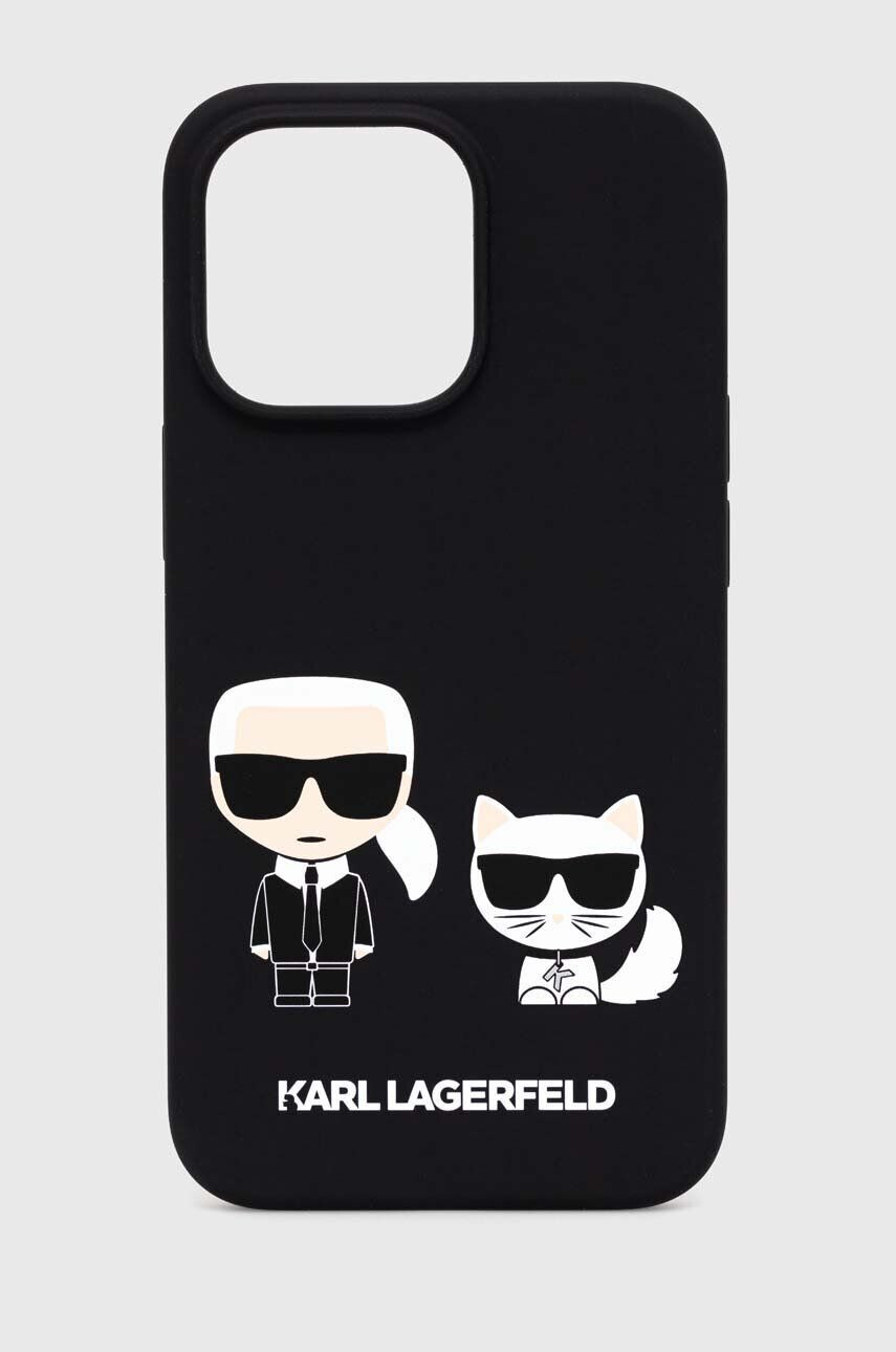 Karl Lagerfeld Obal na telefon iPhone 13 Pro / 13 61 černá barva - Pepit.cz