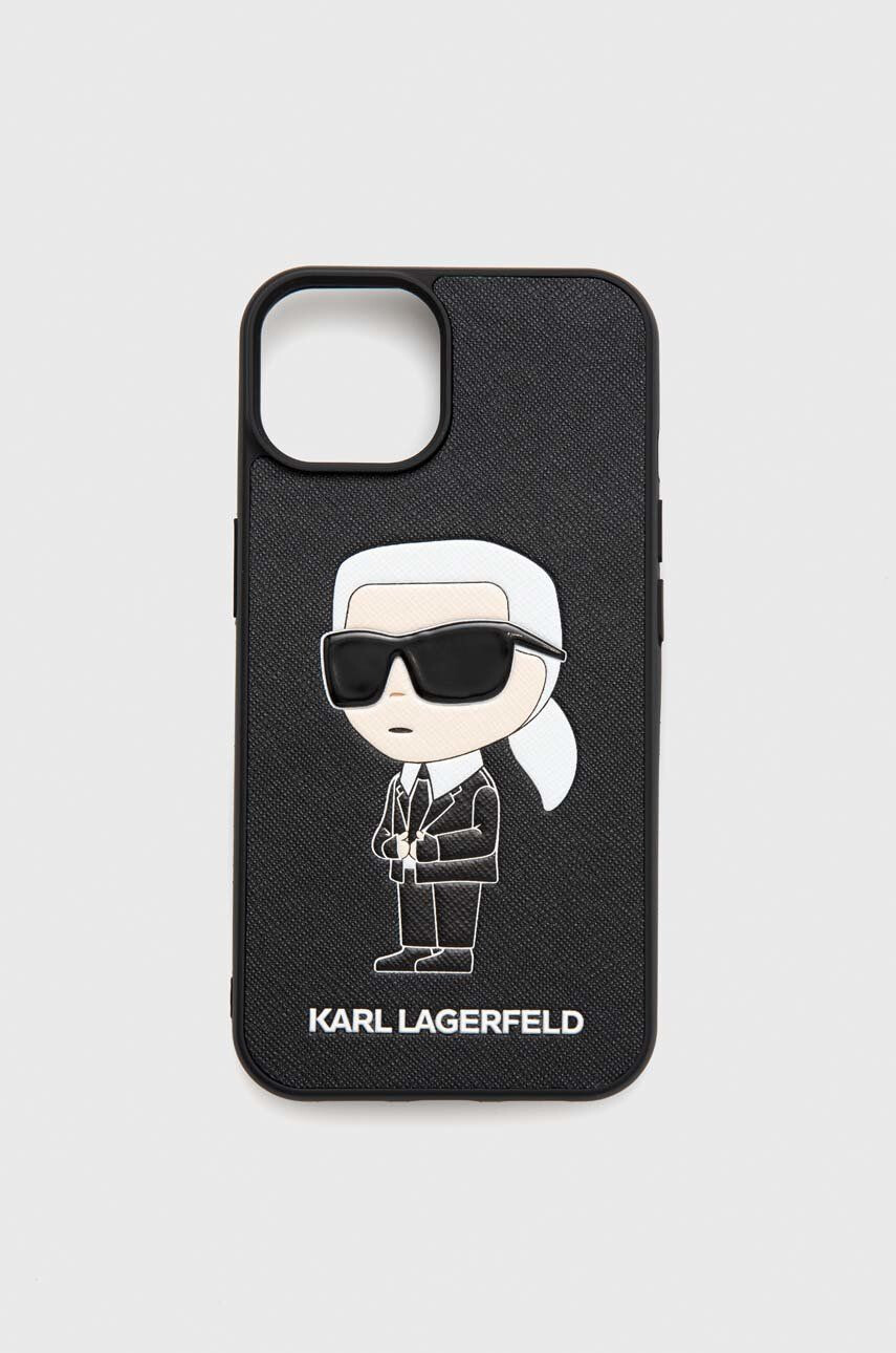 Karl Lagerfeld Obal na telefon iPhone 14 černá barva - Pepit.cz