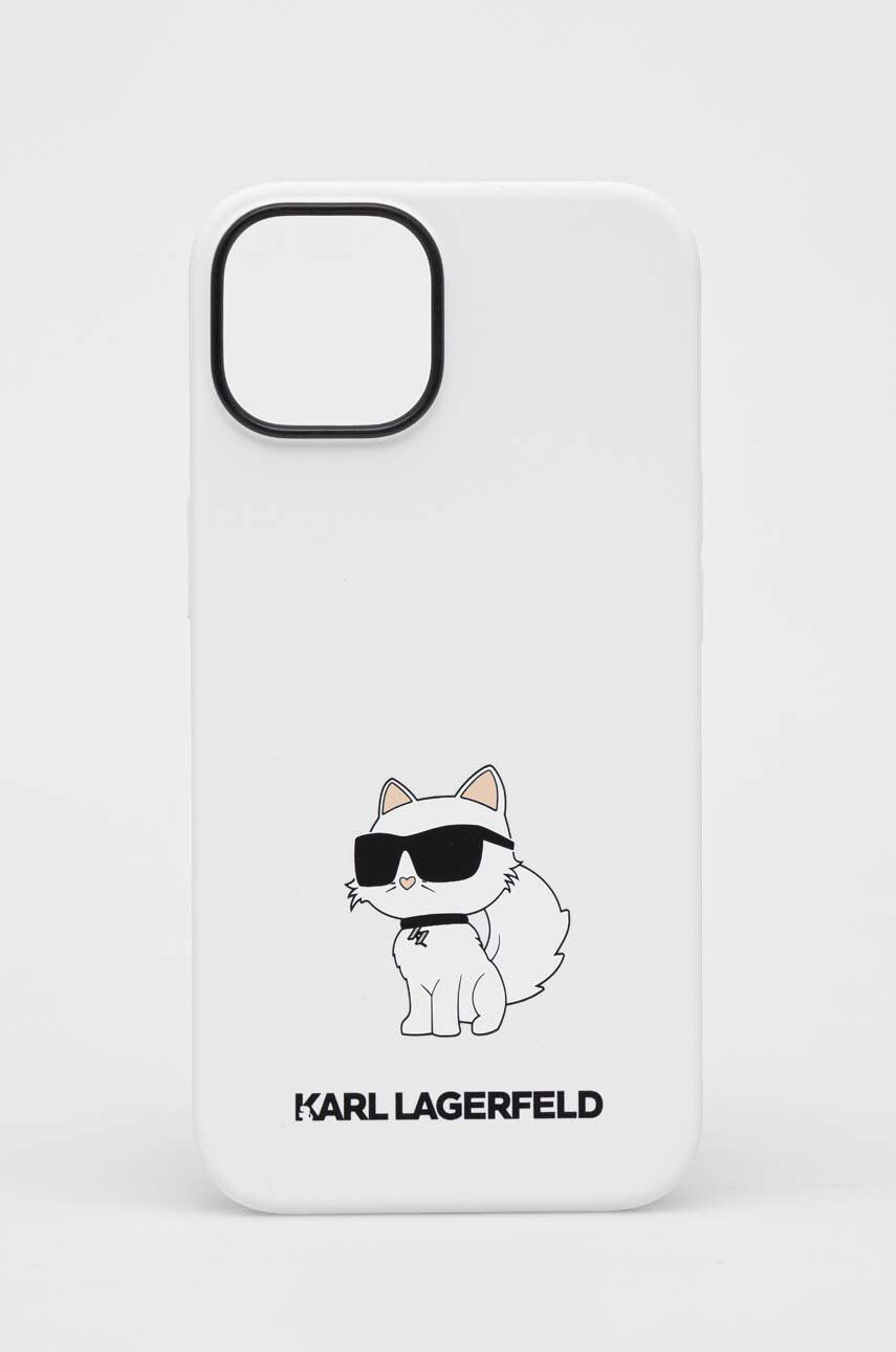 Karl Lagerfeld Obal na telefon iPhone 14 61'' bílá barva - Pepit.cz