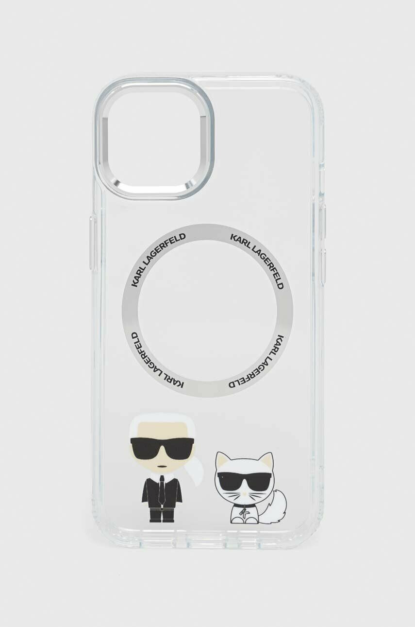 Karl Lagerfeld Obal na telefon iPhone 14 61'' pruhledná barva - Pepit.cz