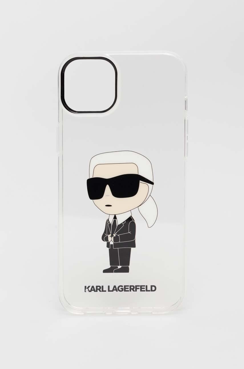 Karl Lagerfeld Obal na telefon iPhone 14 Plus 67" pruhledná barva - Pepit.cz