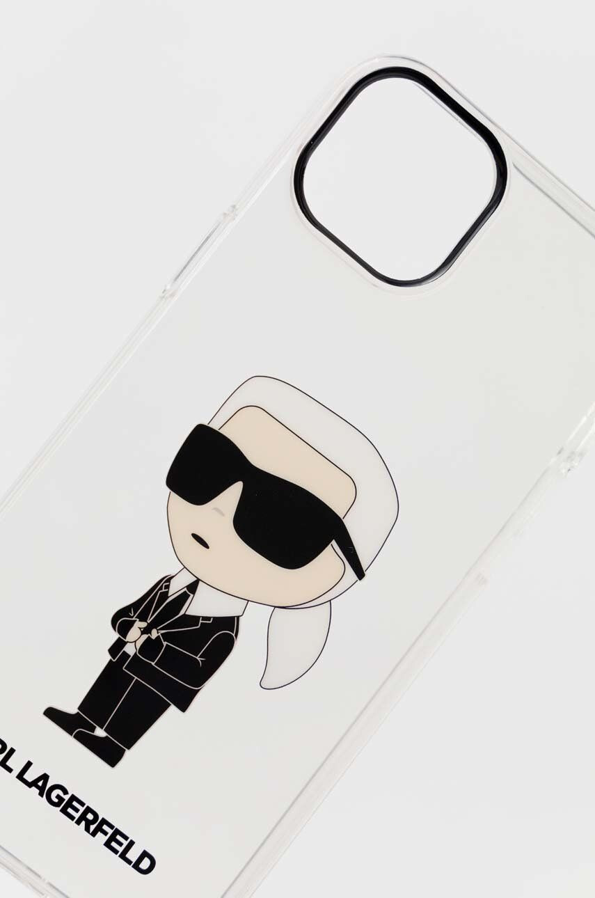 Karl Lagerfeld Obal na telefon iPhone 14 Plus 67" pruhledná barva - Pepit.cz