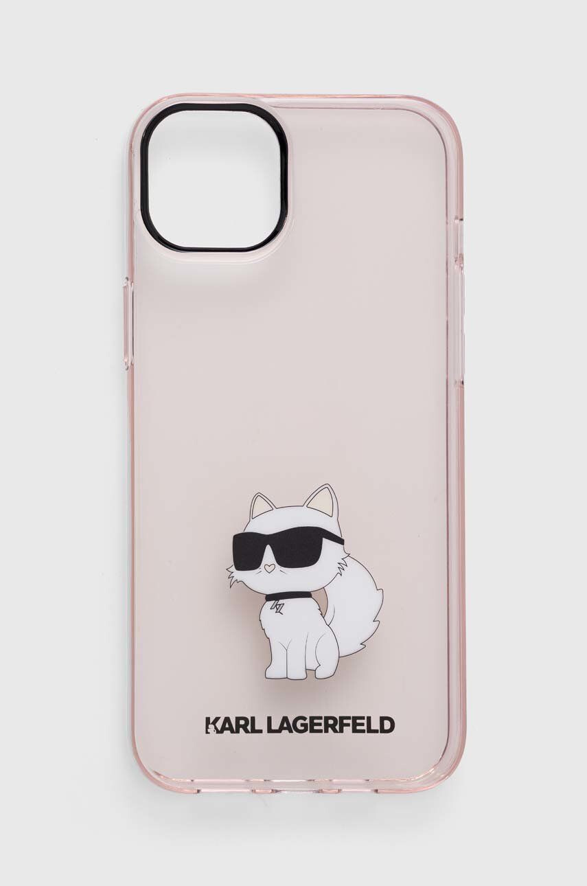 Karl Lagerfeld Obal na telefon iPhone 14 Plus 67'' růžová barva - Pepit.cz