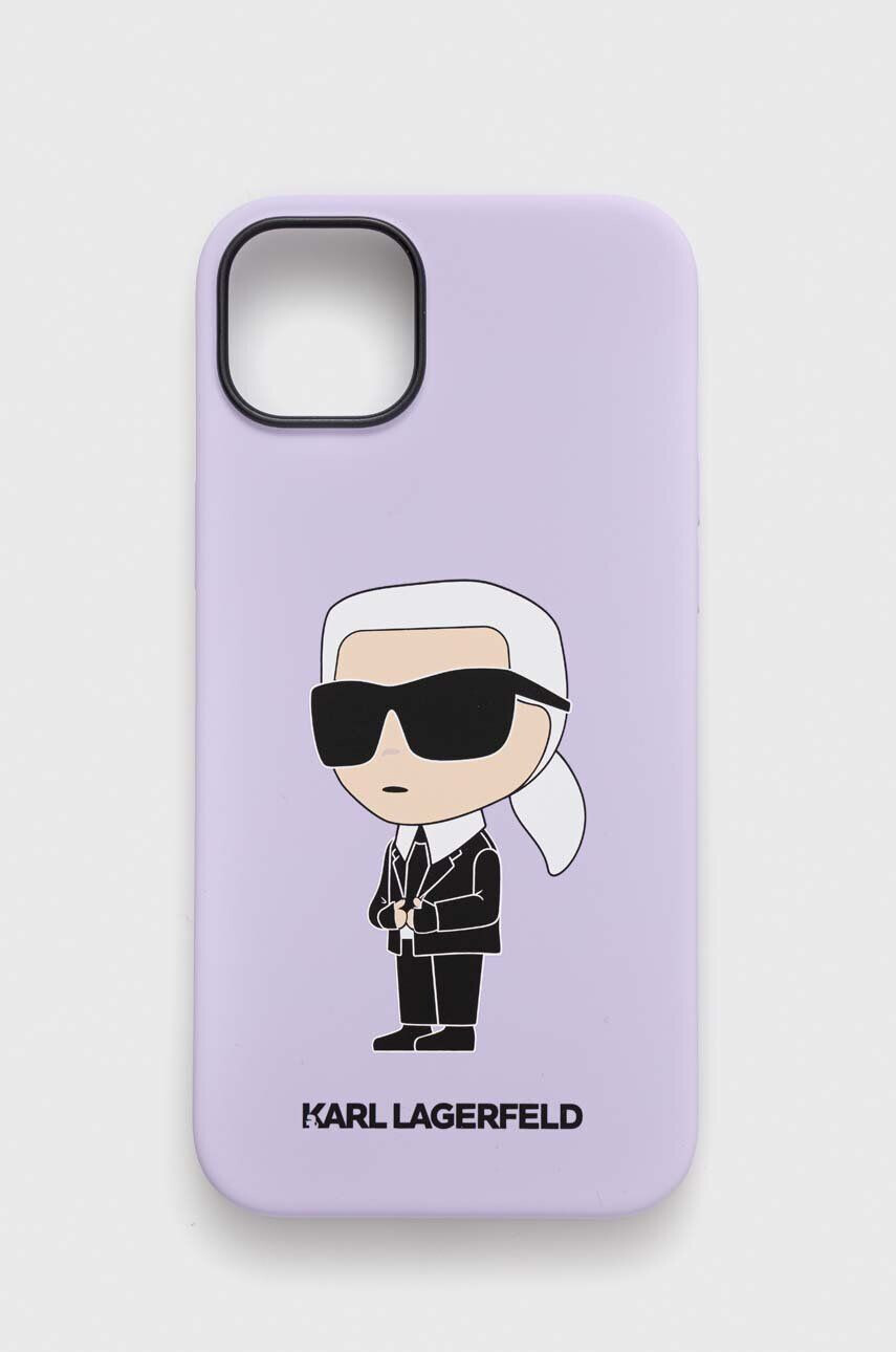 Karl Lagerfeld Obal na telefon iPhone 14 Plus 67" fialová barva - Pepit.cz