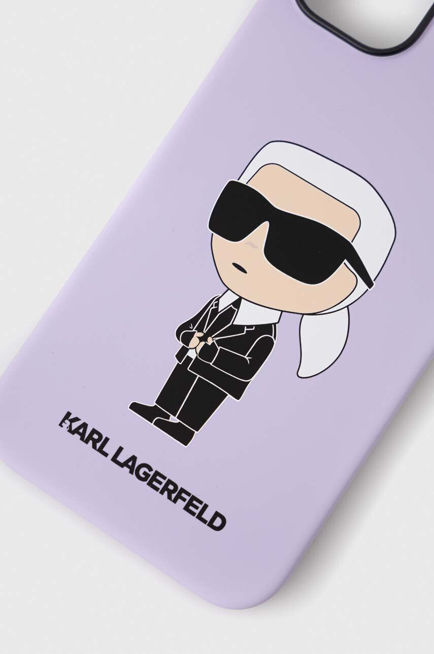 Karl Lagerfeld Obal na telefon iPhone 14 Plus 67" fialová barva - Pepit.cz