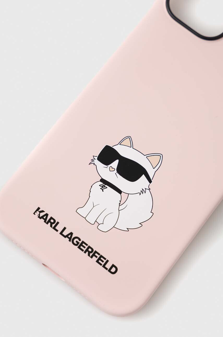 Karl Lagerfeld Obal na telefon iPhone 14 Plus 67" růžová barva - Pepit.cz