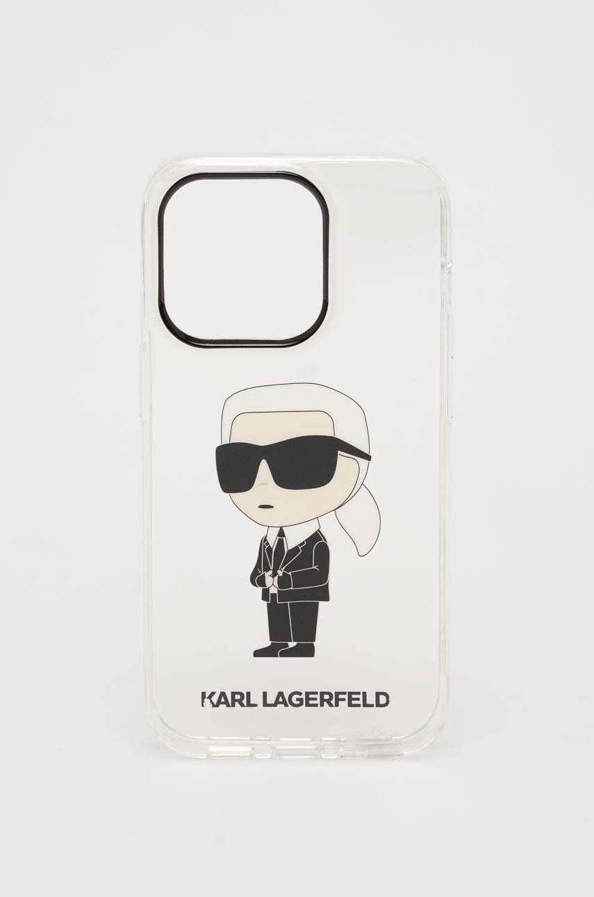 Karl Lagerfeld Obal na telefon iPhone 14 Pro 61" pruhledná barva - Pepit.cz