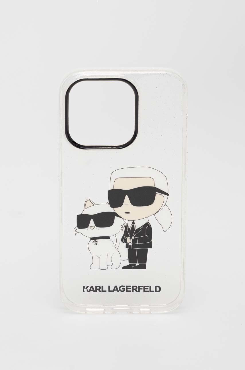 Karl Lagerfeld Obal na telefon iPhone 14 Pro 61" pruhledná barva - Pepit.cz