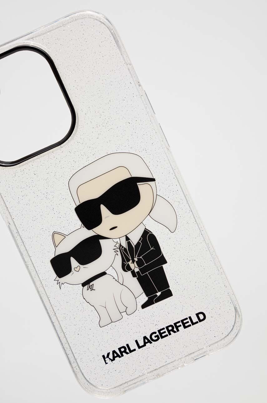 Karl Lagerfeld Obal na telefon iPhone 14 Pro 61" pruhledná barva - Pepit.cz