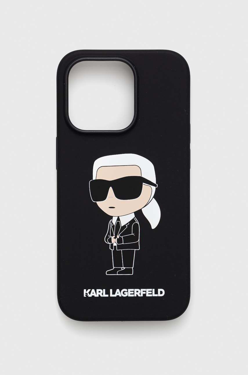 Karl Lagerfeld Obal na telefon iPhone 14 Pro 61" černá barva - Pepit.cz