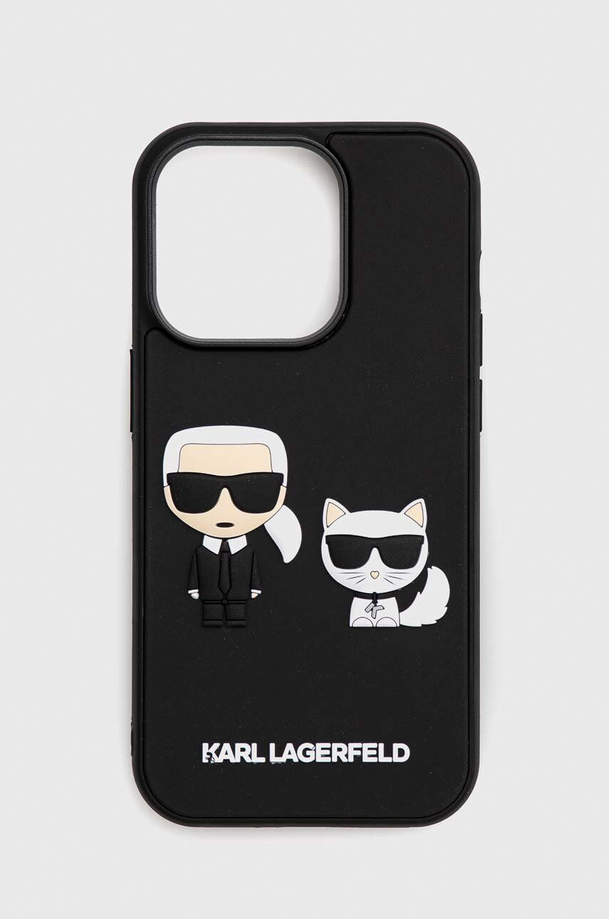 Karl Lagerfeld Obal na telefon iPhone 14 Pro 61'' černá barva - Pepit.cz