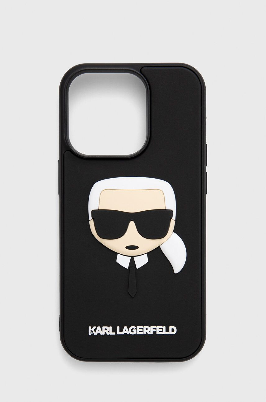 Karl Lagerfeld Obal na telefon Iphone 14 Pro 61" černá barva - Pepit.cz