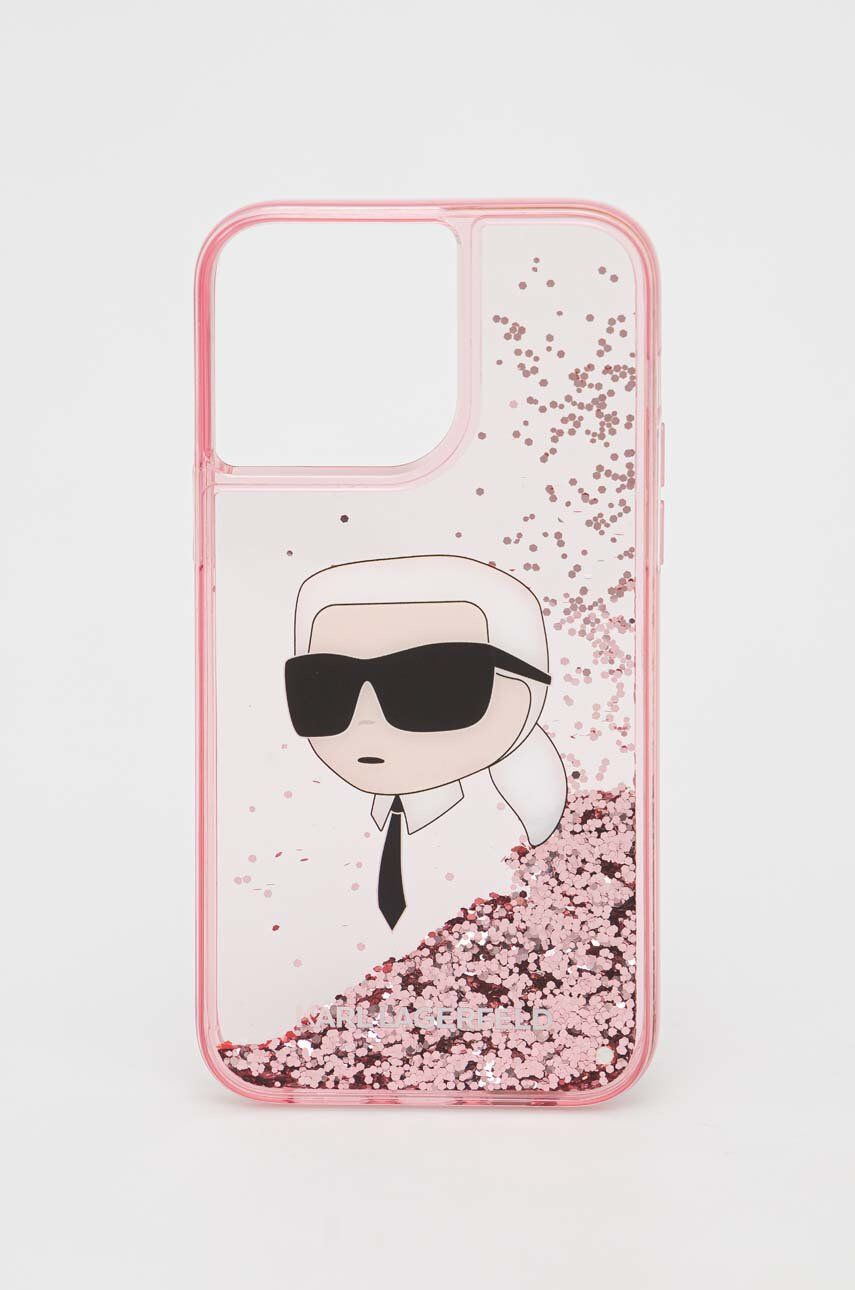 Karl Lagerfeld Obal na telefon iPhone 14 Pro Max 67" růžová barva - Pepit.cz