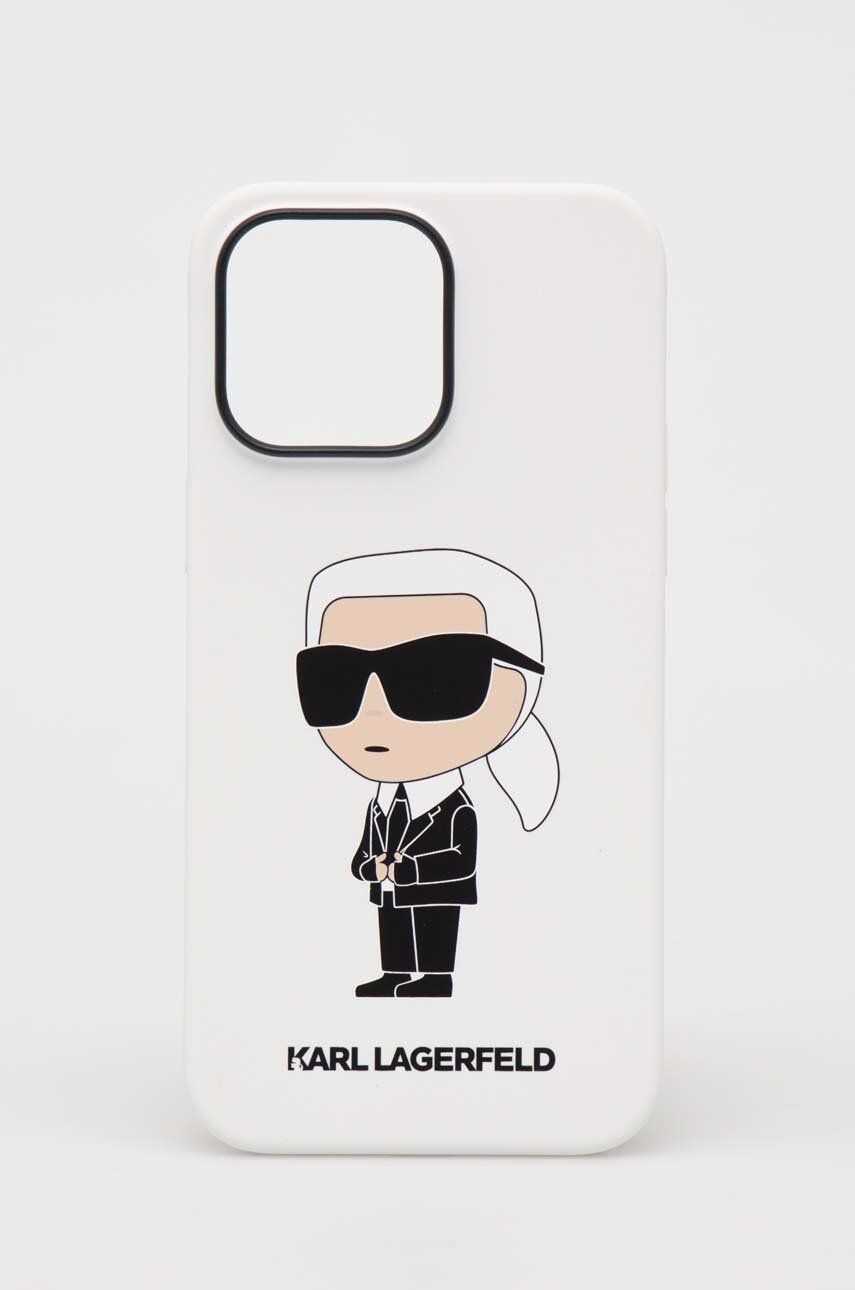 Karl Lagerfeld Obal na telefon iPhone 14 Pro Max 67'' bílá barva - Pepit.cz