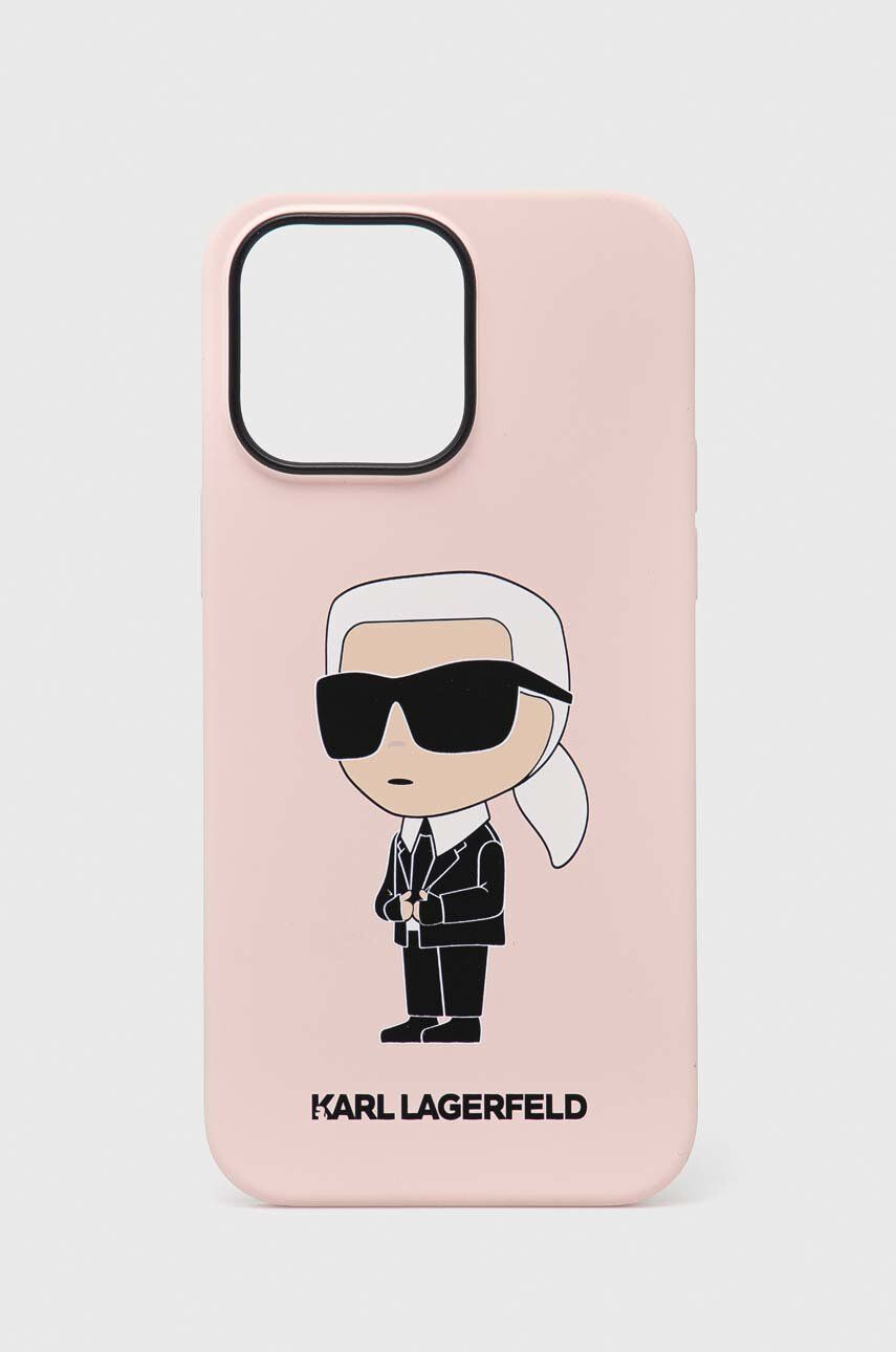 Karl Lagerfeld Obal na telefon iPhone 14 Pro Max 67'' růžová barva - Pepit.cz