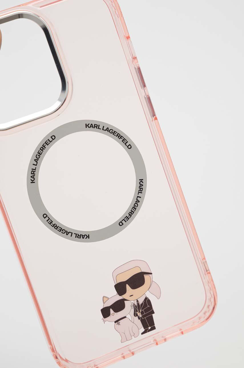 Karl Lagerfeld Obal na telefon iPhone 14 Pro Max 67" červená barva - Pepit.cz