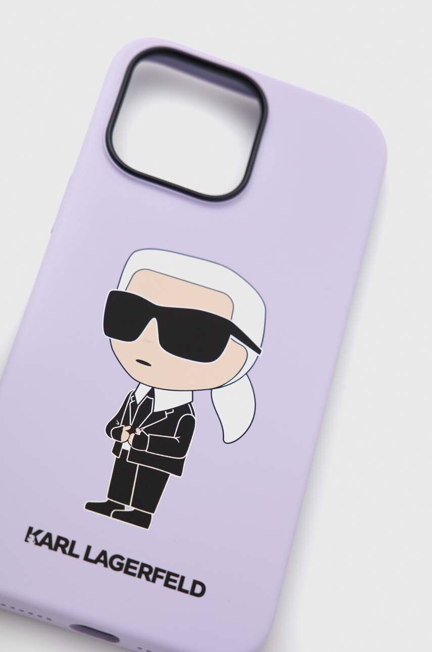 Karl Lagerfeld Obal na telefon iPhone 14 Pro Max 67'' fialová barva - Pepit.cz