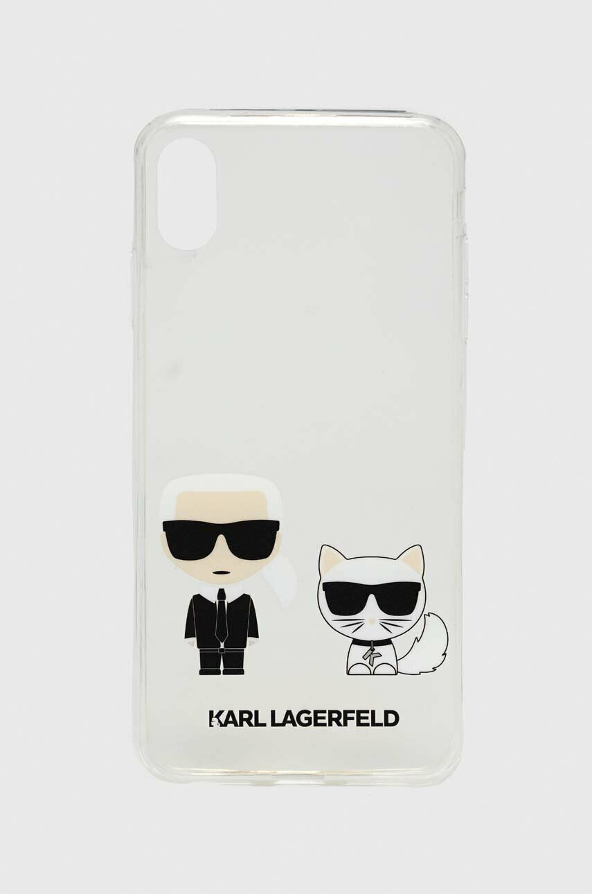 Karl Lagerfeld Obal na telefon iPhone Xs Max pruhledná barva - Pepit.cz