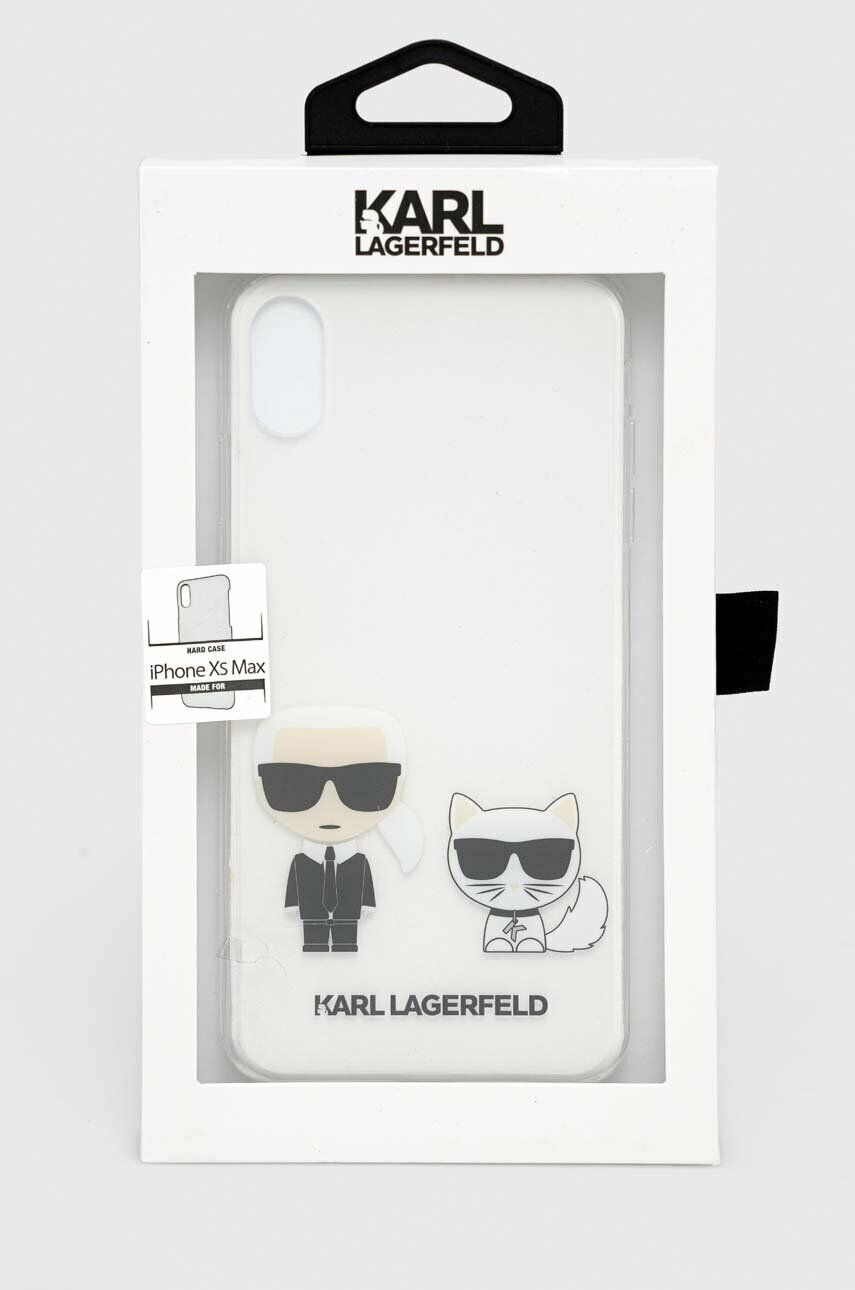 Karl Lagerfeld Obal na telefon iPhone Xs Max pruhledná barva - Pepit.cz