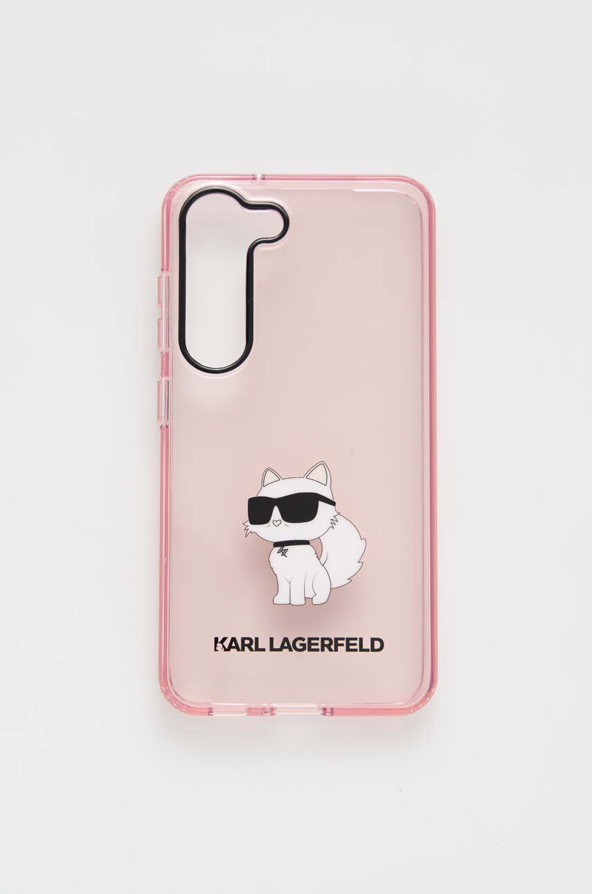 Karl Lagerfeld Obal na telefon Samsung Galaxy S23 růžová barva - Pepit.cz