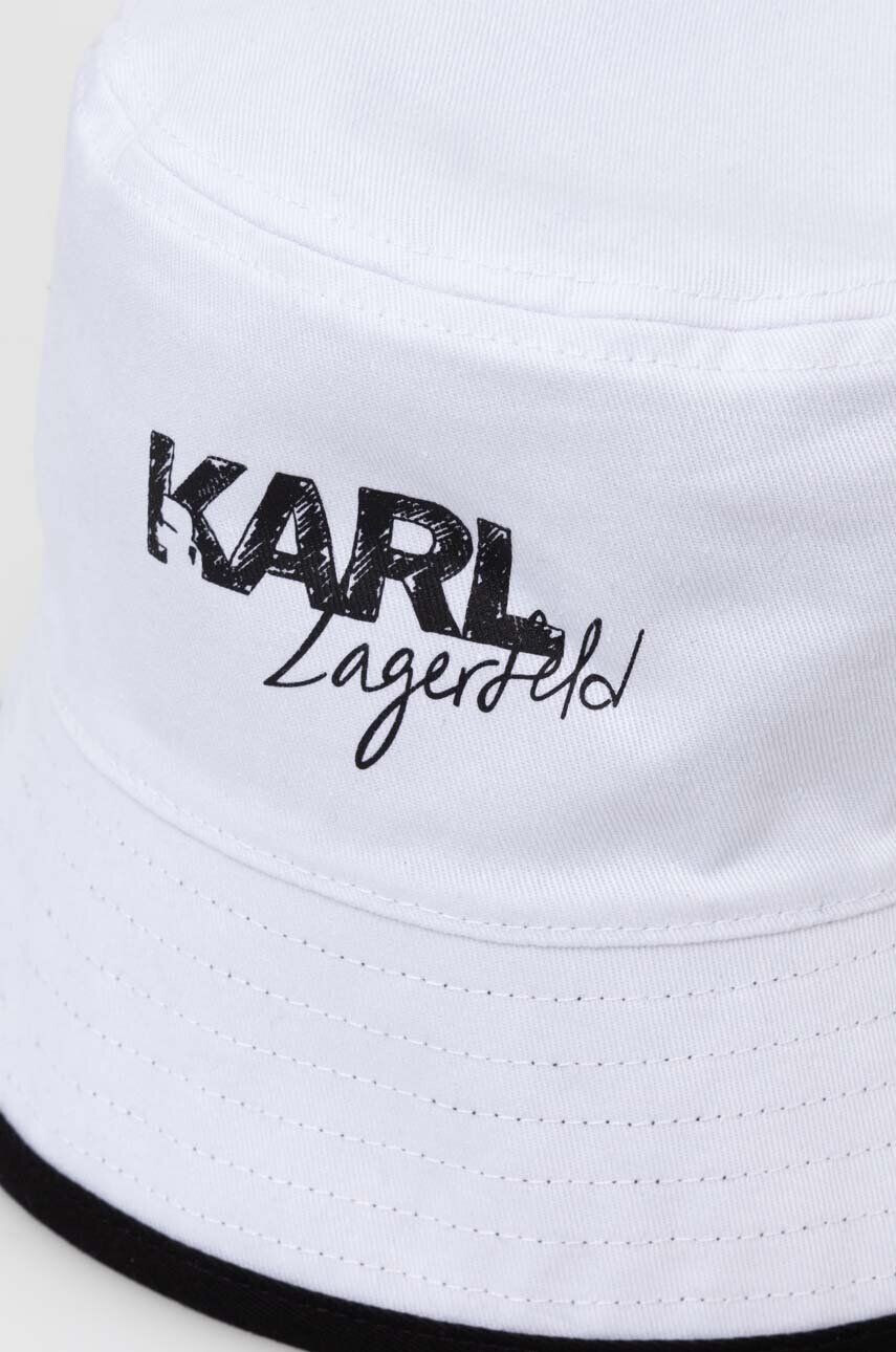 Karl Lagerfeld Oboustranný bavlněný klobouk černá barva bavlněný - Pepit.cz