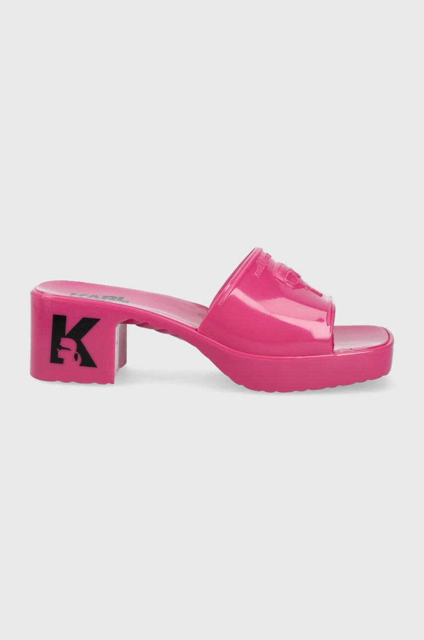 Karl Lagerfeld Pantofle Jelly Blok Heel - Pepit.cz