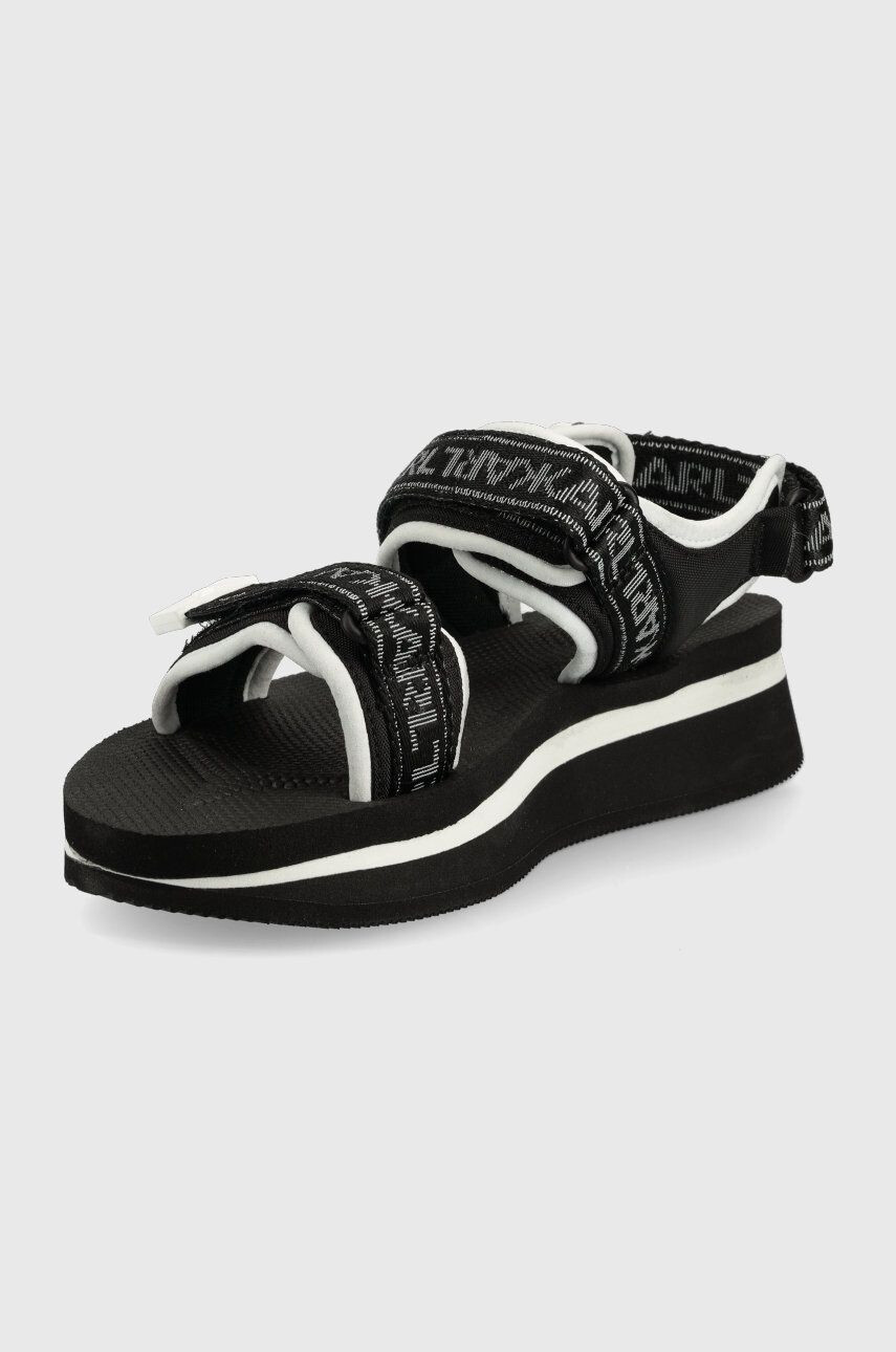 Karl Lagerfeld Sandály VELOCITA WEDGE KC dámské černá barva na platformě KL81905 - Pepit.cz