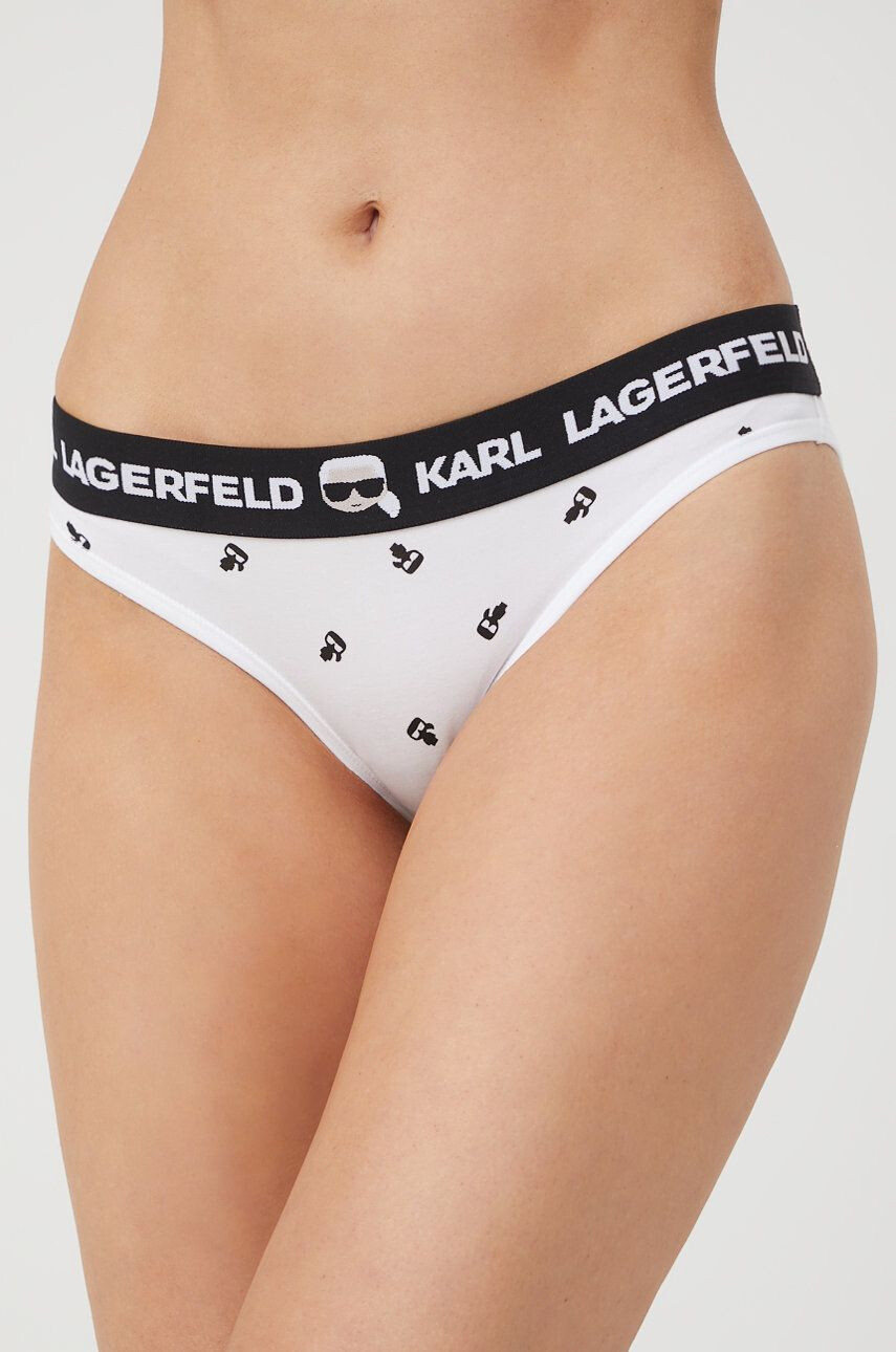 Karl Lagerfeld Tanga černá barva průhledné - Pepit.cz